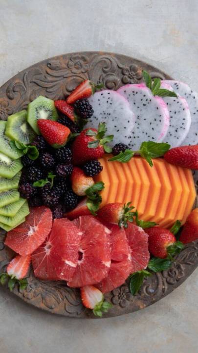 One fruit plate prepared by a private chef